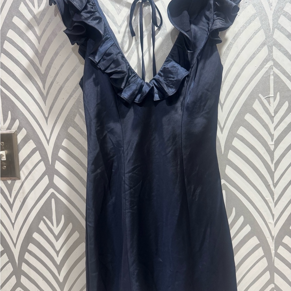 Princess Polly Navy Ruffle Mini Dress - Picture 4 of 6